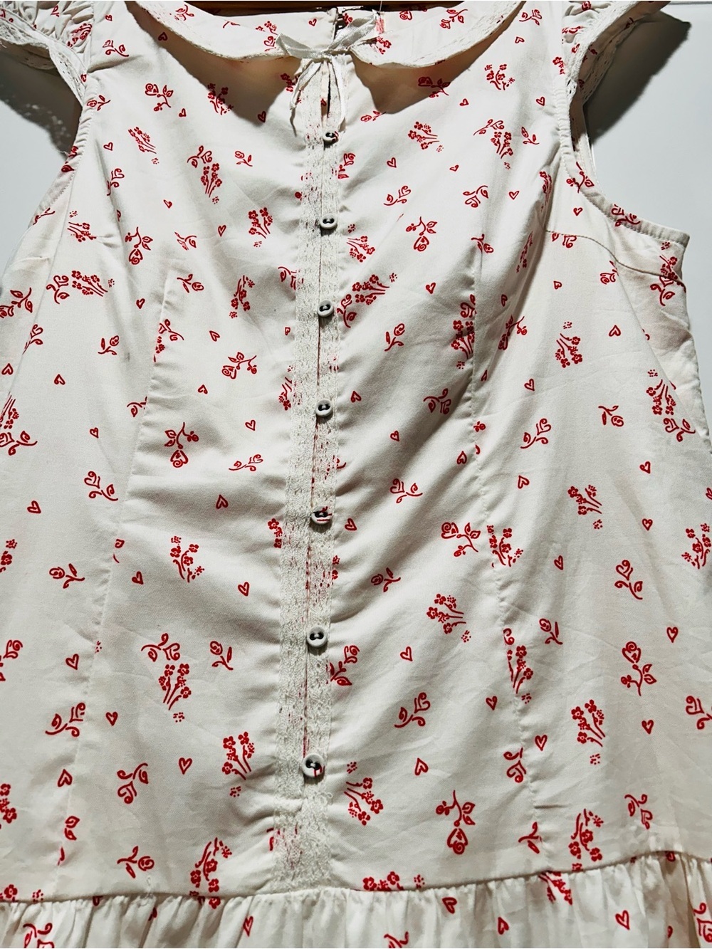 Free People Cream Mini Dress with Pink Floral Print - Picture 5 of 15
